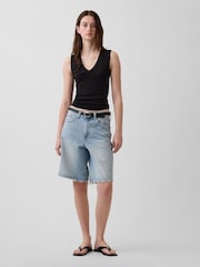 Gap Black Modern V-Neck Vest Top - Image 3 of 4
