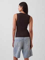 Gap Brown Modern V-Neck Vest Top - Image 2 of 2