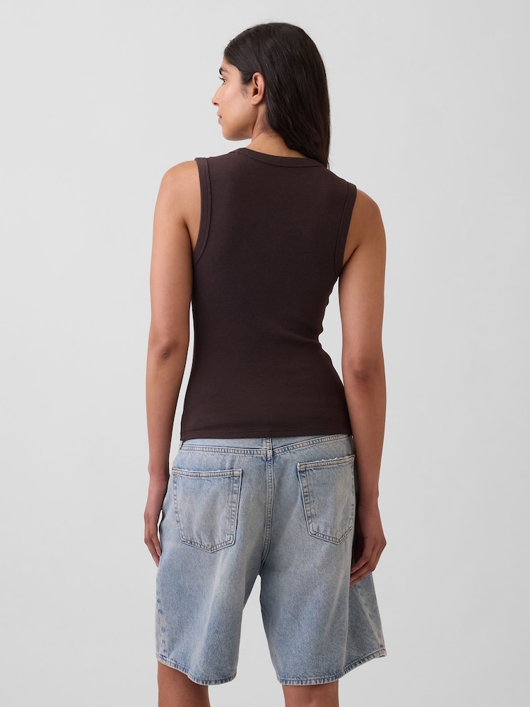 Gap Brown Modern V-Neck Vest Top - Image 2 of 2 Gap Brown Modern V-Neck Vest Top - Image 2 of 2