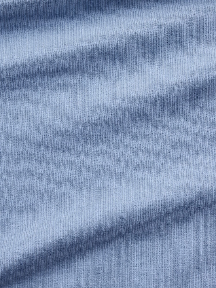 Gap Light Blue Modern Rib Scoop V-Neck Vest - Image 4 of 4