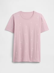 Gap Pink Floral Crew Neck Favourite Crew Neck Short Sleeve T-Shirt - Image 5 of 5