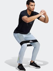 adidas Blue Performance Train Icons 3-Stripes Training Joggers - Image 3 of 6