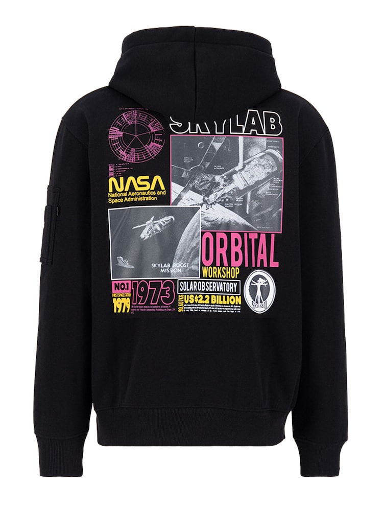Alpha Industries Skylab NASA Black Hoodie - Image 6 of 6