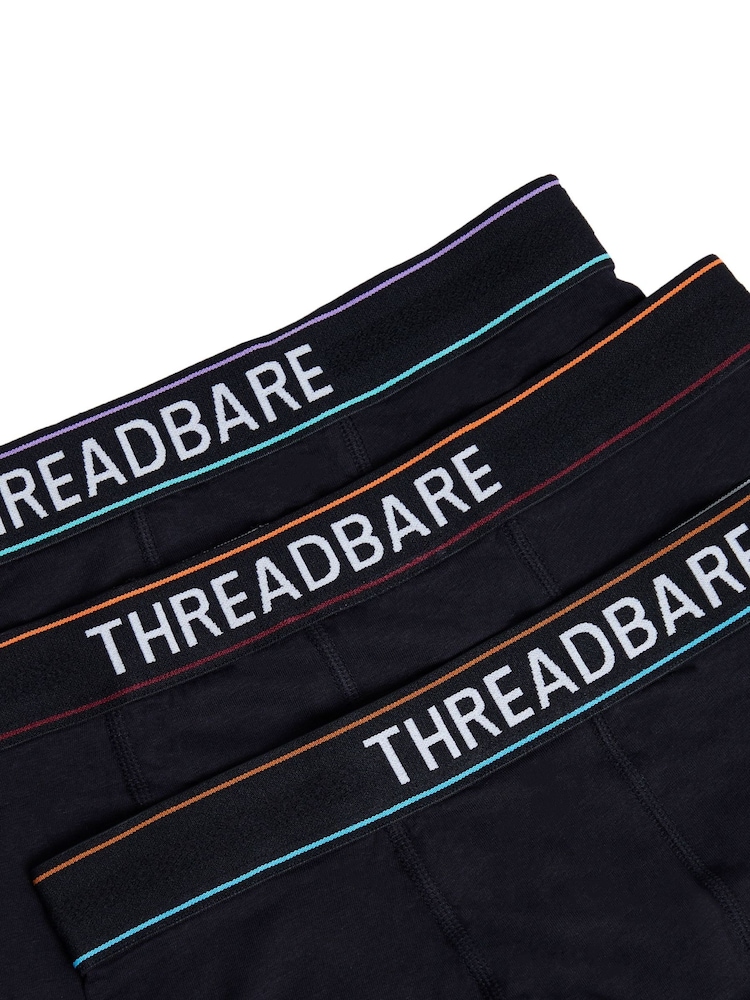 Threadbare Black Hipster Boxers 5 Packs - Image 3 of 4