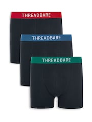 Threadbare Black Dark Black Hipster Boxers 3 Pack - Image 1 of 4