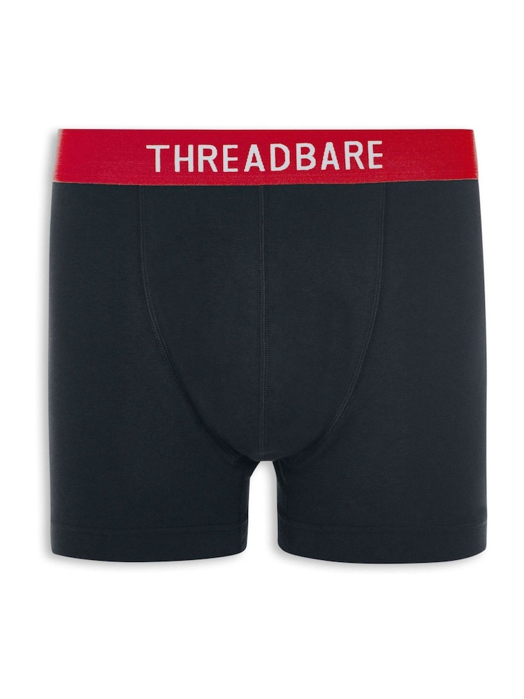 Threadbare Black Dark Black Hipster Boxers 3 Pack - Image 2 of 4