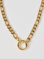 Oliver Bonas Gold Zora Gold Tone Waterproof Chunky Ring Necklace - Image 1 of 3