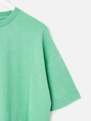 Oliver Bonas Green Green Stitch Detail T-Shirt - Image 4 of 5