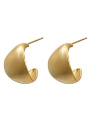 Oliver Bonas Gold Lora Gold Tone Waterproof Chunky Hoop Earrings - Image 2 of 3