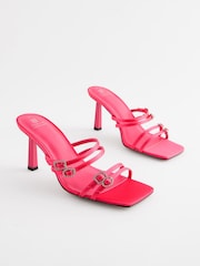 Pink - Forever Comfort® Pantoletten mit strassverzierter Schnalle - Bild 3 von 6