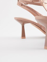 Nude Forever Comfort® Double Buckle Jewel Slingback Heels - Image 4 of 6