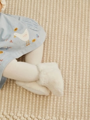 White Cosy Baby Boots (0-18mths) - Image 1 of 7