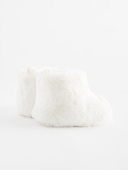 White Cosy Baby Boots (0-18mths) - Image 5 of 7