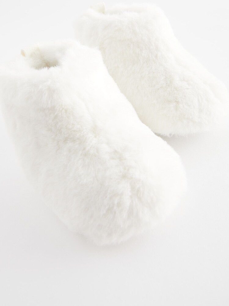 White Cosy Baby Boots (0-18mths) - Image 7 of 7