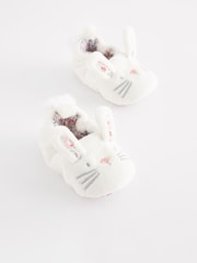 White Bunny Character Slip-On Baby Shoes (0-18mths) - Image 1 of 5