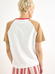 Oliver Bonas White & Brown Rabbit Run Graphic T-Shirt - Изображение 2 7