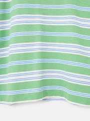 Oliver Bonas Green Green & Blue Striped Flutter Sleeve T-Shirt - Image 5 of 5
