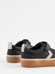 Black Standard Fit (F) Touch Fastening Chevron Trainers - Image 4 of 6