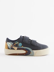 Navy Blue Rocket Standard Fit (F) Strap Touch Fastening Shoes - Image 4 of 8