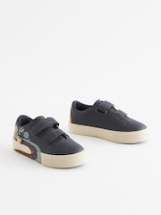 Navy Blue Rocket Standard Fit (F) Strap Touch Fastening Shoes - Image 7 of 8