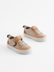 Neutral Standard Fit (F) Touch Fastening Chevron Trainers - Image 1 of 5