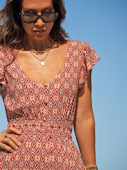 Myleene Klass Ikat Border Print Maxi Dress - Image 2 of 6