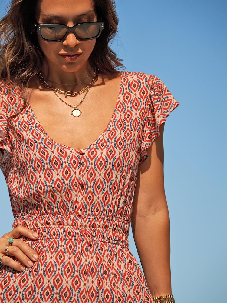 Myleene Klass Ikat Border Print Maxi Dress - Image 2 of 6
