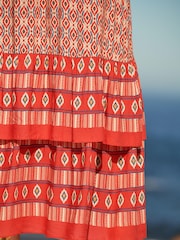Myleene Klass Ikat Border Print Maxi Dress - Image 4 of 6