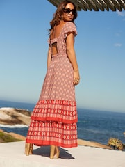 Myleene Klass Ikat Border Print Maxi Dress - Image 6 of 6