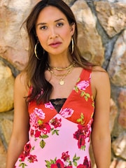 Розовый - Атласное платье-комбинация Myleene Klass - Image 14 of 15