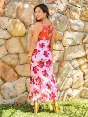 Розовый - Атласное платье-комбинация Myleene Klass - Image 3 of 15