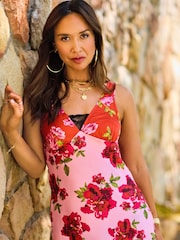 Розовый - Атласное платье-комбинация Myleene Klass - Image 4 of 15