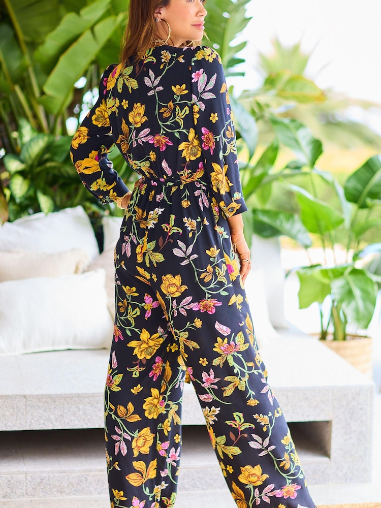 Myleene Klass Black Button Through Jumpsuit - Image 2 of 7