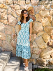 Myleene Klass Ikat Border Print Maxi Dress - Image 1 of 5