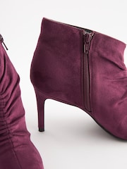Berry Red Forever Comfort® Point Toe Ruched Ankle Boots - Image 5 of 5