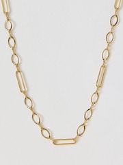 Oliver Bonas Gold Jovi Gold Tone Waterproof Fine Chain Necklace - Image 1 of 4