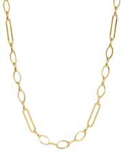 Oliver Bonas Gold Jovi Gold Tone Waterproof Fine Chain Necklace - Image 3 of 4