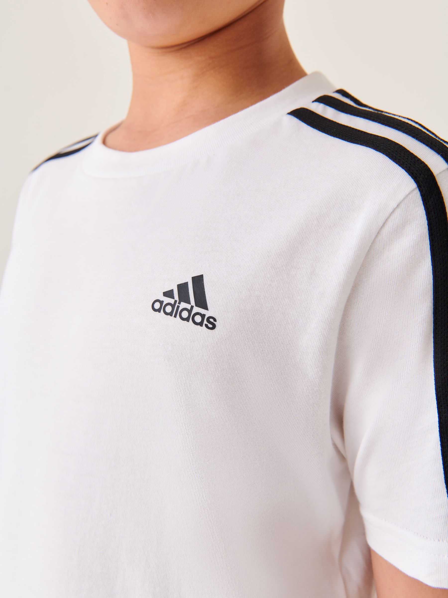 adidas White Sportswear Junior Train Essentials AEROREADY 3 Stripes Regular Fit T Shirt