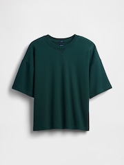 Zelená - Gap Heavyweight French Terry Oversized Short Sleeve Sweatshirt - Obrázek 4 z 5