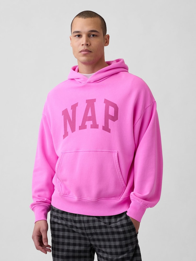Gap Pink VintageSoft NAP Logo Hoodie - Image 1 of 4 Gap Pink VintageSoft NAP Logo Hoodie - Image 1 of 4