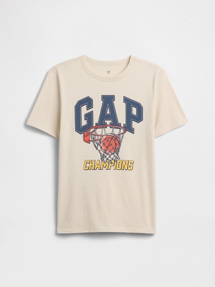 Basket-ball beige - Gap T-shirt graphique à manches courtes (4-13 ans) - Image 1 de 3