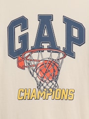 Basket-ball beige - Gap T-shirt graphique à manches courtes (4-13 ans) - Image 3 de 3