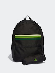 Negro/verde - adidas Classic Horizontal 3 Stripes Backpack - Imagen 1 de 5
