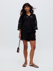 Raffya Shelli All Over Broderie Anglaise Shirt In - Imagen 1 de 5