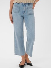 Kaffe Blue Brook Cropped High-Waist Jeans - Image 1 of 6
