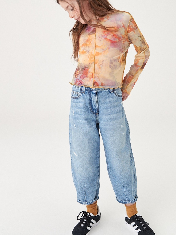 Orange Mesh Long Sleeve T-Shirt (3-16yrs) - Image 1 of 5