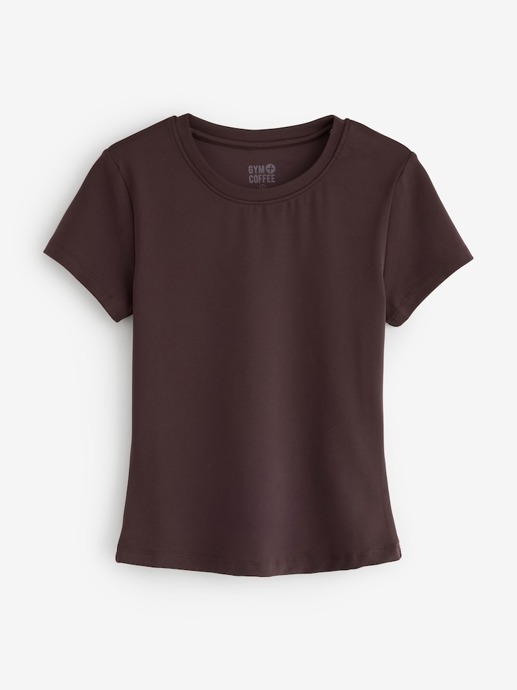 Gym + Coffee Brown Soft Motion T-Shirt - Image 7 of 7