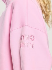 Gym + Coffee Pink Sierra Snap Collar Sweatshirt - Image 6 of 6