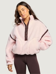 Gym + Coffee Pink Industry Half Zip Fleece - Image 5 of 10