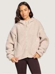 Gym + Coffee Natural Industry Hooded Full Zip Fleece - Image 9 of 10